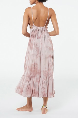 Vestido comprido tie and dye - Rosa