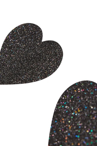 Tapa-mamilos Petalesglitter - Preto