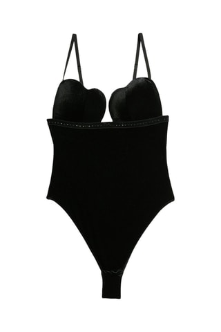 Body em veludo - Preto