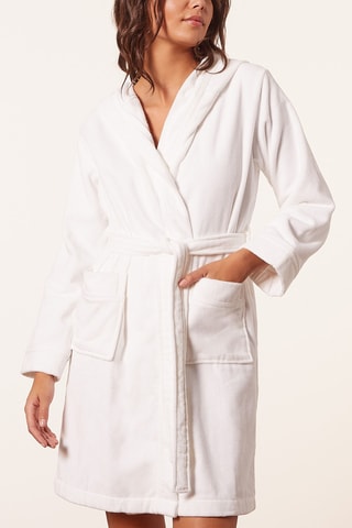 Roupão com capuz - Branco