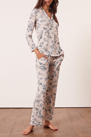 Pyjamablouse - Poederroze