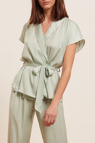 Camisa de pijama - Verde-água