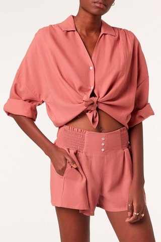 Blusa em linho Nichol Terracota