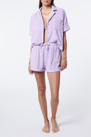 Camisa em veludo Lilou Lilás