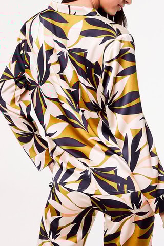 Blusa Leaves Branco e amarelo - Etam