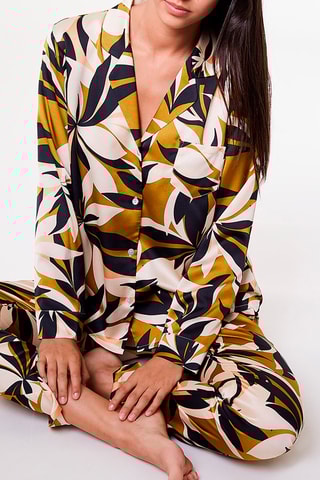 Blusa Leaves Branco e amarelo - Etam