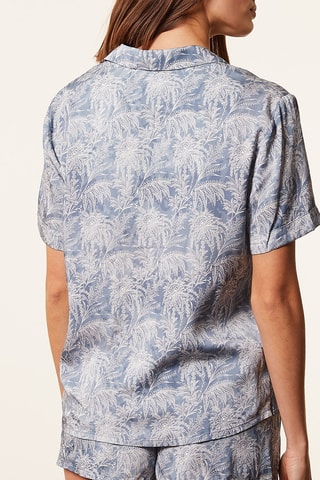 Camisa de pijama Oumie Spe - Azul-claro e cru - Etam