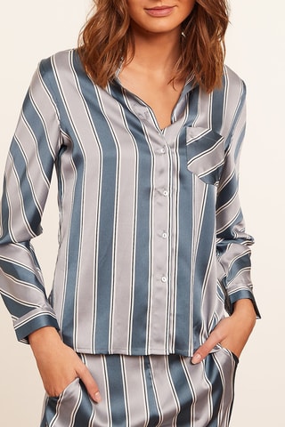 Camisa de pijama Ouzna - Azul e cru - Etam