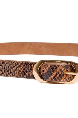 Cinto em couro Holly - Castanho