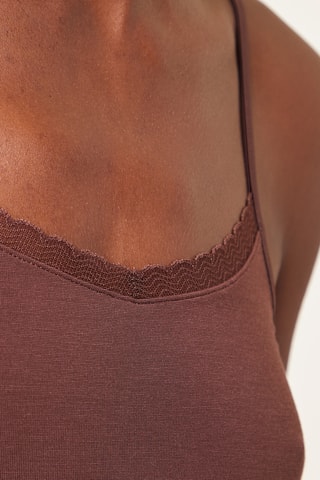 Camisola de alças de pijama Warm Me Up Castanho - Etam