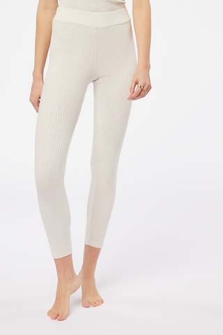 Leggings de cintura subida Loungewear Bege