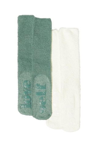 2 pares de meias Cindy - Branco e verde