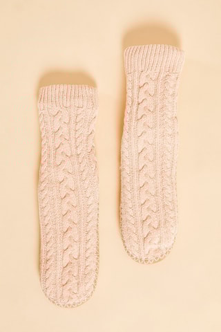 Meias antiderrapantes Nolia Rosa