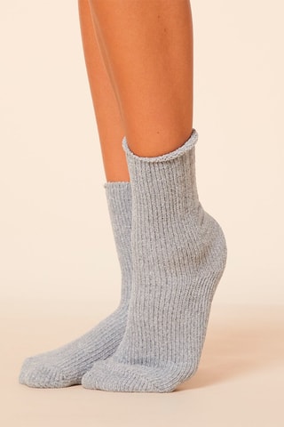 Meias New Chenille Cinzento