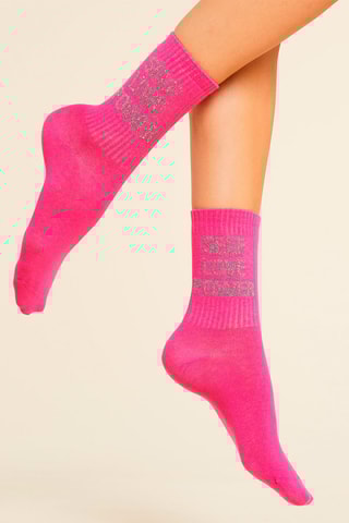 Meias Cho Message Framboesa