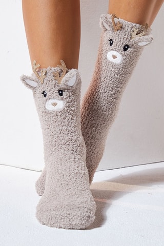 Chinelos de quarto antiderrapantes - Cru