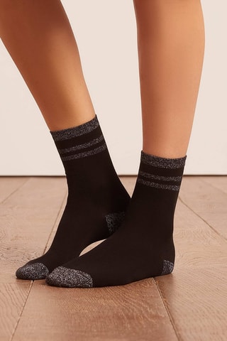 2 pares de meias - Preto e salmão