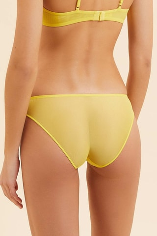 Cueca Gloss  Amarelo-vivo