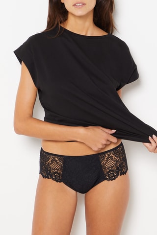 Cueca menstrual Successcdr - Fluxo médio - Preto