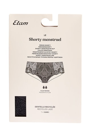 Cueca menstrual Successcdr - Fluxo médio - Preto