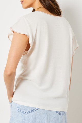 T-shirt em linho - Branco