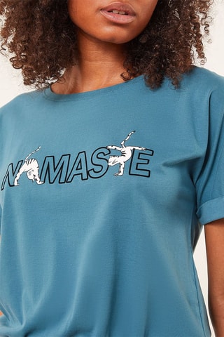 T-shirt curta Yamaste Azul-pato