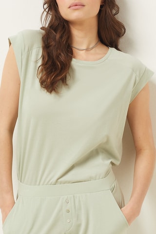 T-shirt em algodão biológico Gam - Verde - Etam