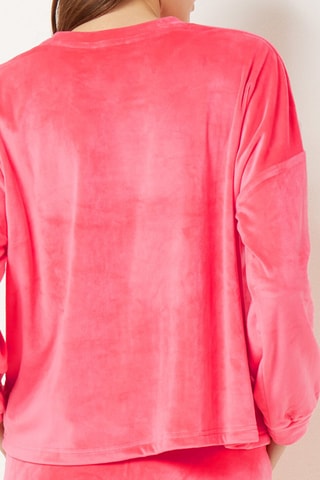 Velours Pyjamasweater Dunkan - Fuchsia