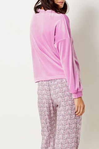 Sweat de pijama em veludo Dunkan - Violeta