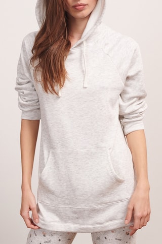 Sweat com capuz - Cinzento mesclado