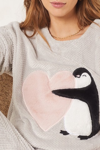 Sweat de pijama Natty - Cinzento-claro
