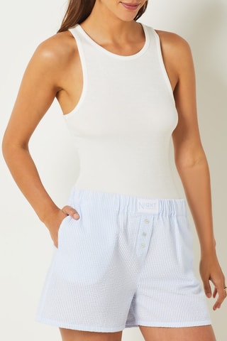 Short hoge taille Joanna - Hemelsblauw