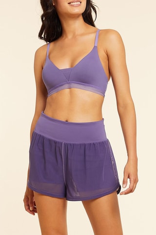 2-In-1 short hoge taille Damalor Donkerpaars