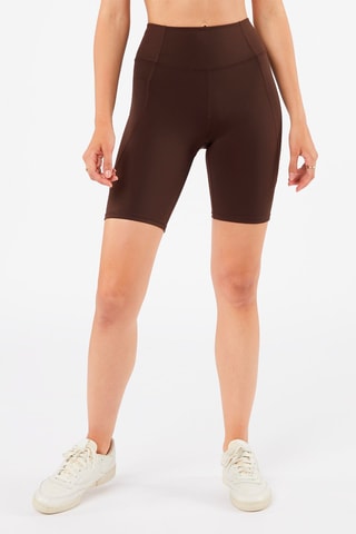 Calções de ciclismo de cintura subida Stronger Castanho