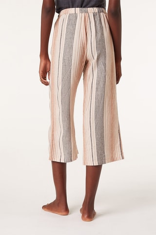 Corsários em linho cintura subida - Cru