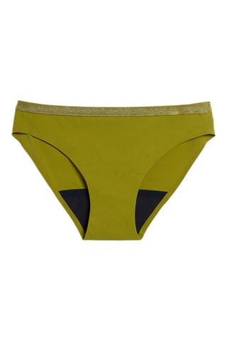 Cueca menstrual Aya - Fluxo médio - Verde-azeitona