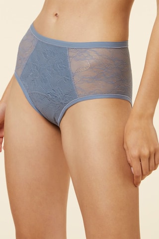 Cueca menstrual cintura subida Tila - Fluxo médio - Azul-cinzento