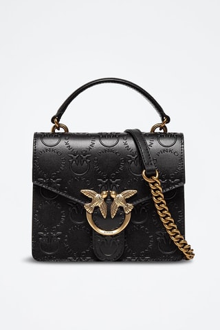 Sac bandoulière en cuir de veau - Noir - Pinko