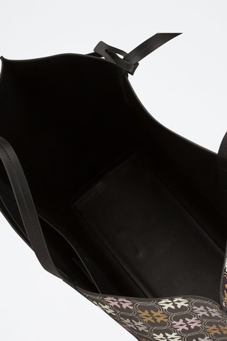 Cabas en cuir - Marron et rose