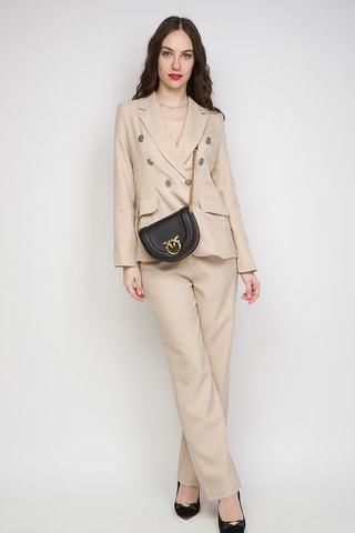 Sac bandoulière en cuir - Noir