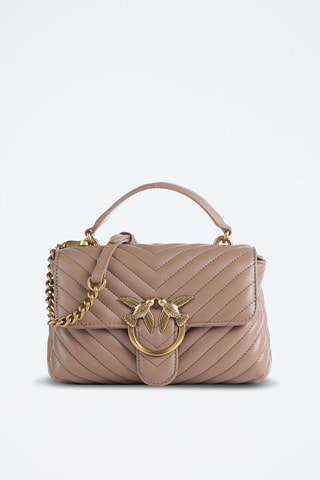 Sac à main en cuir Love Lady Puff Mini - Beige