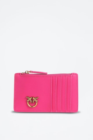 Porte-cartes en cuir - Fuchsia