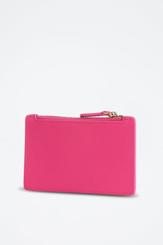 Porte-cartes en cuir - Fuchsia