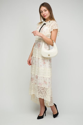 Sac porté épaule en cuir - Blanc