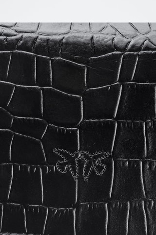 Sac bandoulière en cuir Love Click Mini - Noir