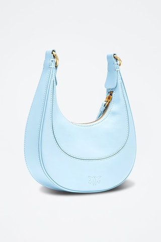 Sac porté épaule en cuir Brioche Hobo Mini - Bleu