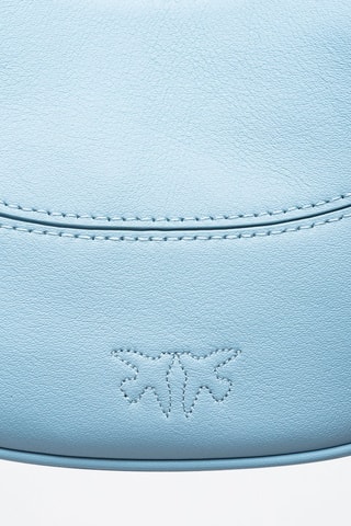 Sac porté épaule en cuir Brioche Hobo Mini - Bleu