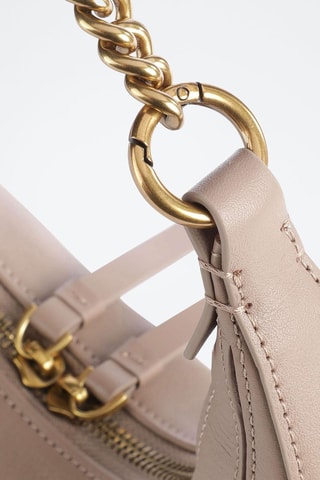 Sac porté épaule en cuir - Rose