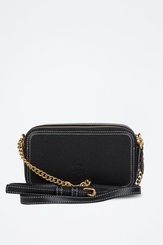 Sac bandoulière en cuir Carrie - Noir