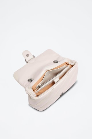 Sac bandoulière en cuir de mouton nappa - Blanc